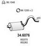 OPEL 852070EX Middle Silencer